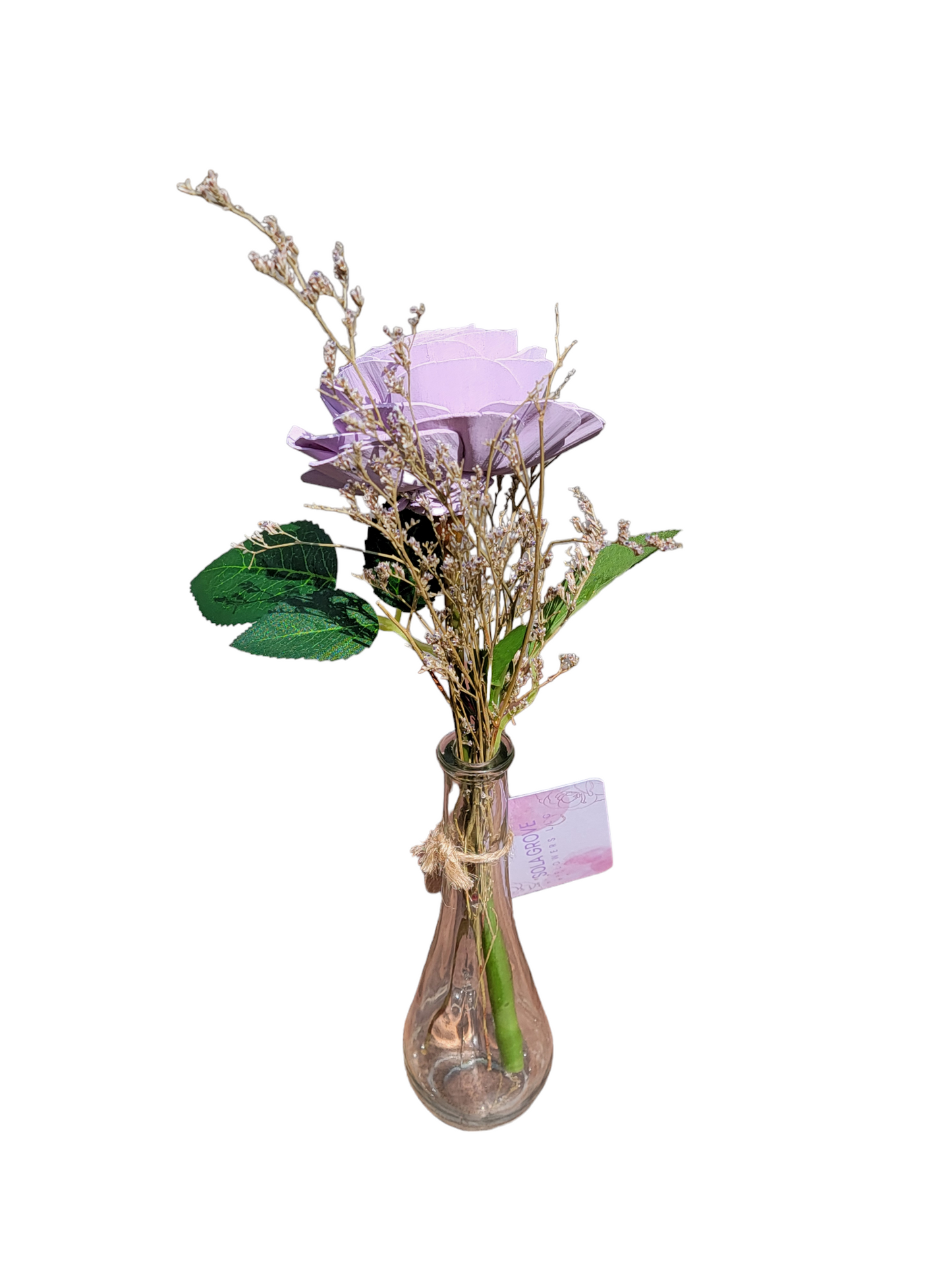 Single Purple Bud Vase Arrangement