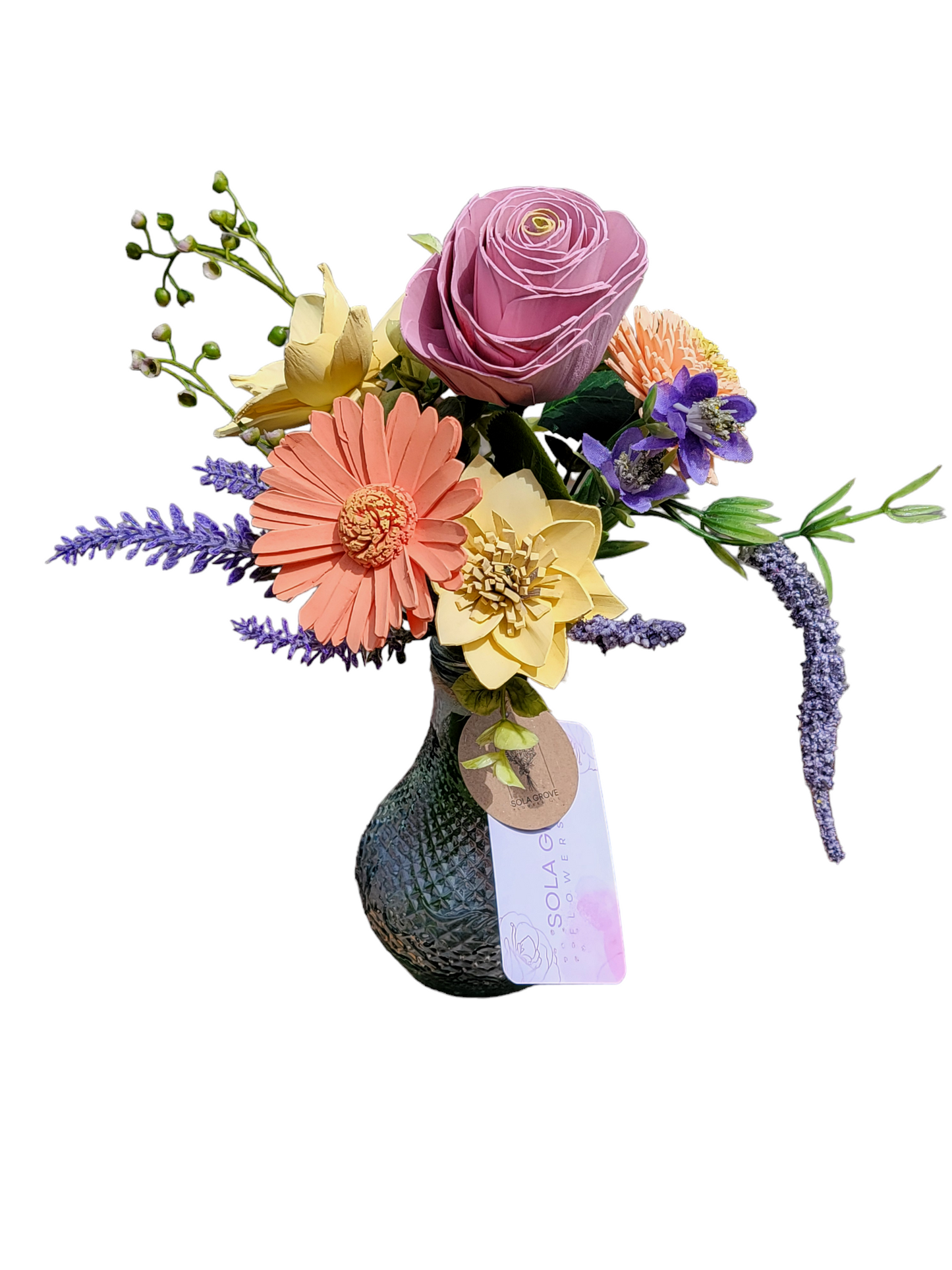 Farmer's Favorite Wood Flower Vase Arrangement